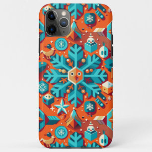 Christmas art stylised snowflake iPhone 11 pro max case
