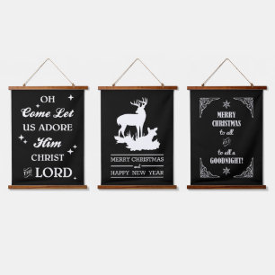 CHRISTMAS ART TRIO HANGING TAPESTRY