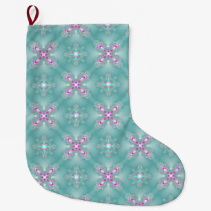 Christmas Artdeco in Retro Style Large Christmas Stocking