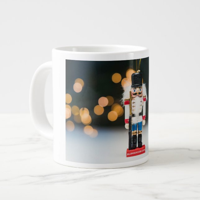 Christmas artistic nutcracker ornament SlipperyJoe Large Coffee Mug (Front Left)