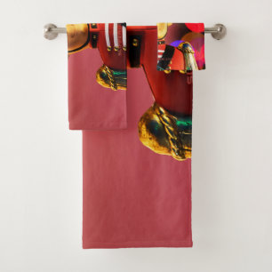 Christmas artistic toy soldier SlipperyJoe gay pri Bath Towel Set