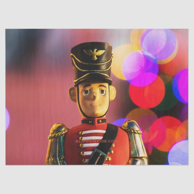 Christmas artistic toy soldier SlipperyJoe gay pri Tissue Paper (Front)