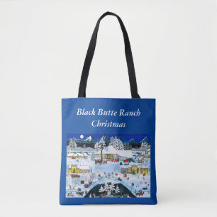 Christmas at Black Butte Resort Candle Tote Bag