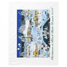 Christmas at Black Butte Resort Fleece Blanket