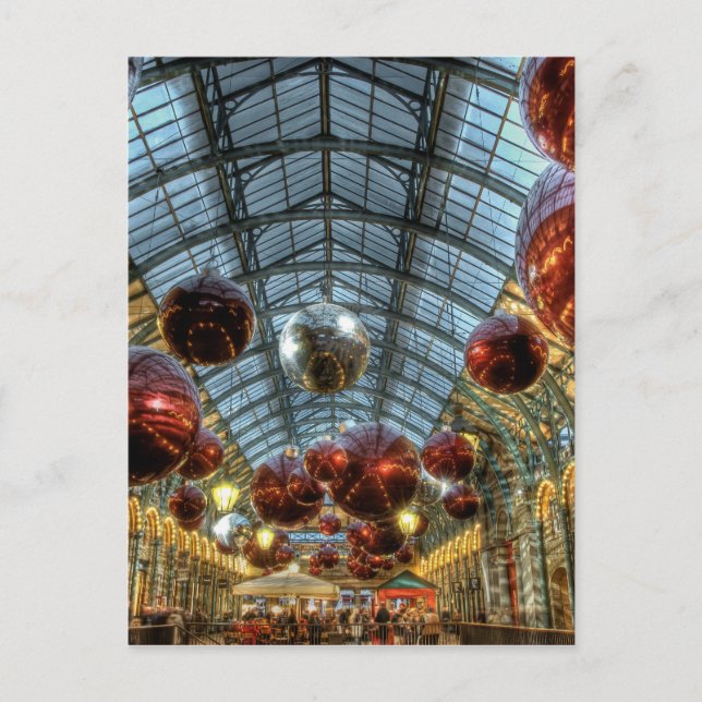 Christmas at Covent Garden, London Holiday Postcard (Front)