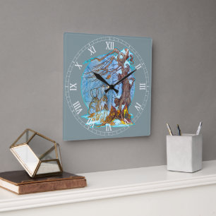 Christmas at Elf Hall Acrylic Wall Clock