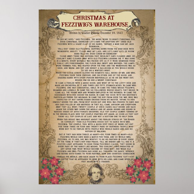 Christmas at Fezzwig's Warehouse Christmas Carol | Poster (Front)