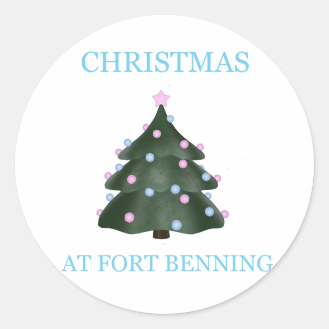 Christmas At Fort Benning 9 Classic Round Sticker (Front)