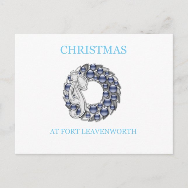 Christmas At Fort Leavenworth 25 Holiday Postcard (Front)