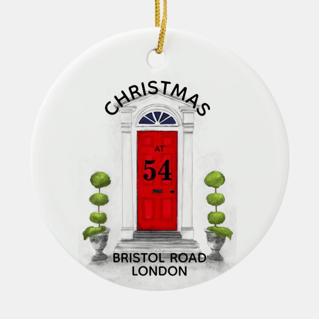 Christmas at home 1st christmas in new house ceramic tree decoration (Front)