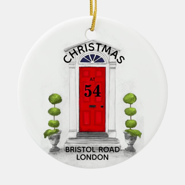 Christmas at home 1st christmas in new house ceramic tree decoration (Front)