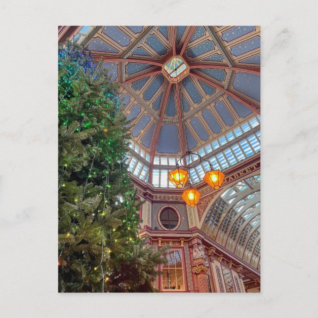 Christmas at Leaden Hall, London UK Postcard (Front)