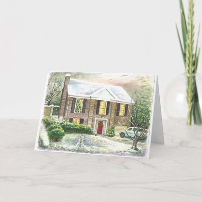 Christmas at my grandchildren's home holiday card (Front)