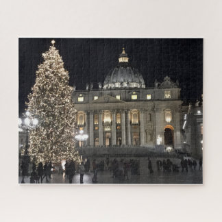 Christmas at Night on St. Peters Square Jigsaw Puzzle