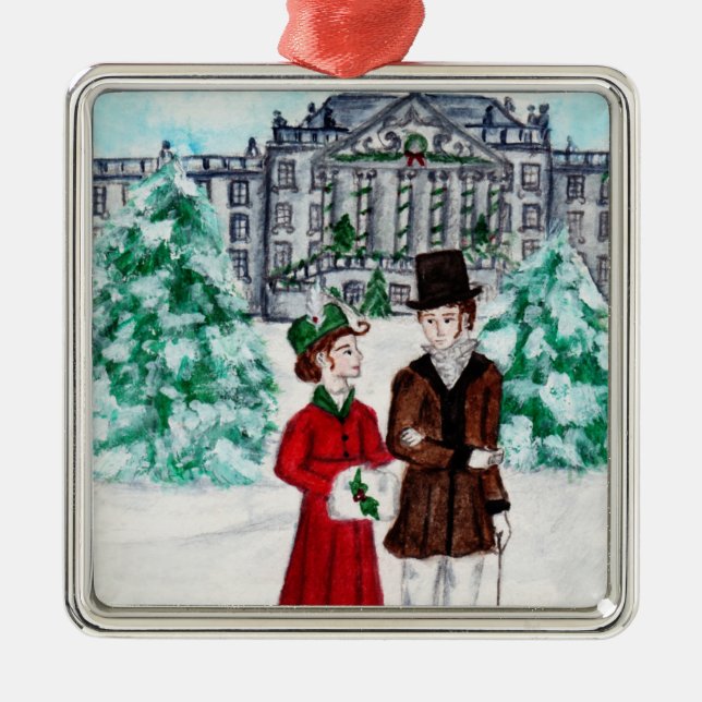 Christmas at Pemberley Metal Tree Decoration (Front)