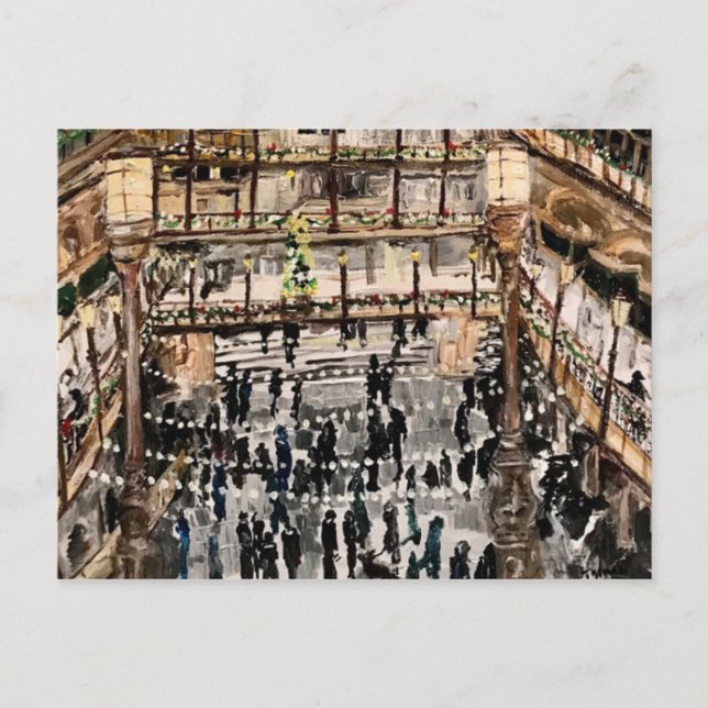 Christmas at the Arcade by Willowcatdesigns Postcard (Front)