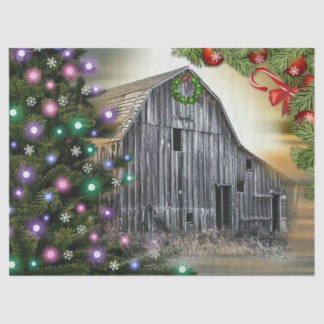 Christmas At The Barn Tissue Paper (Front)
