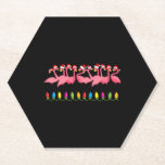 CHRISTMAS AT THE BEACH design FLAMINGO SANTA  Paper Coaster<br><div class="desc">CHRISTMAS AT THE BEACH design FLAMINGO SANTA</div>