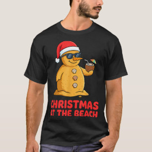 Christmas At The Beach Shirt Funny Sandman Trocal 