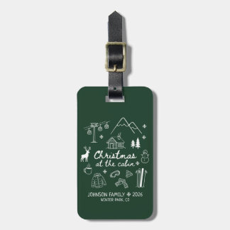 Christmas at the Cabin Group Matching Family Luggage Tag