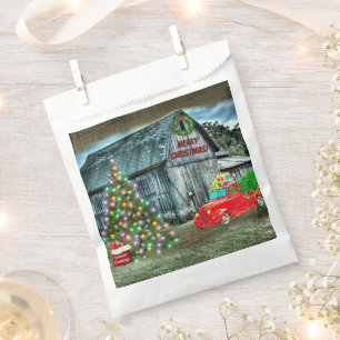 Christmas at the Farm Rustic Barn Favour Bags