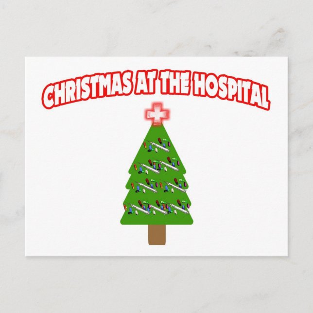 Christmas At The Hospital Holiday Postcard (Front)