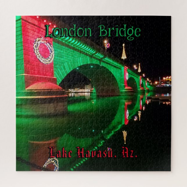 Christmas at the London Bridge, Lake Havasu, Az. Jigsaw Puzzle (Vertical)