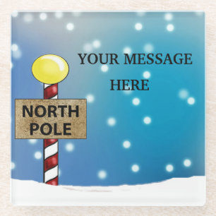 Christmas at The North Pole Glass Coaster