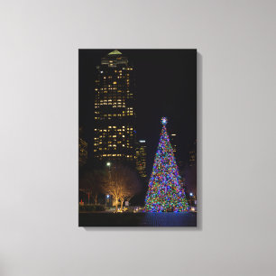 Christmas At Warren Park Night Canvas Print