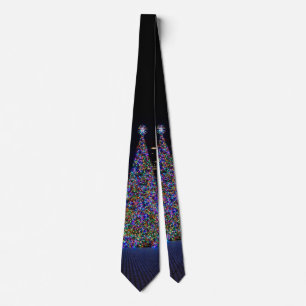 Christmas At Warren Park Night Neck Tie
