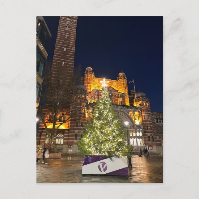 Christmas at Westminster Cathedral, London UK Postcard (Front)