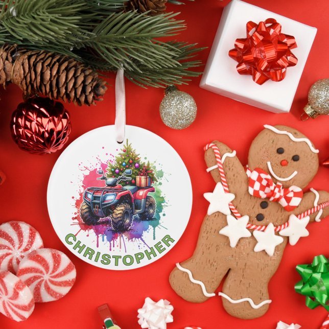 Christmas ATV Custom Name Ornament (Creator Uploaded)