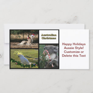 Christmas Aussie Style Animals Holiday Card