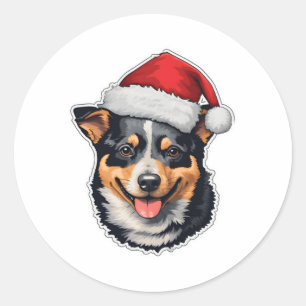 Christmas Australian Cattle Dog   Classic Round Sticker