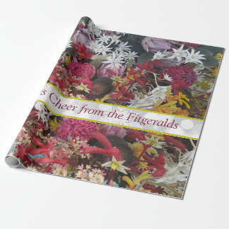 Christmas Australian Native Monogrammed Wrapping Paper