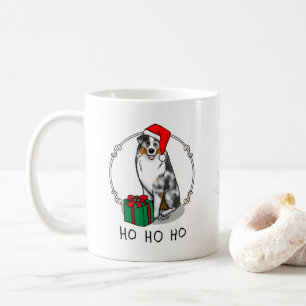 Christmas Australian Shepherd (blue merle tan/w 1) Coffee Mug