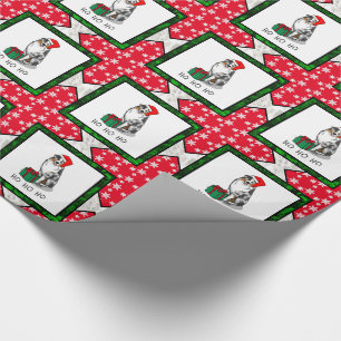 Christmas Australian Shepherd (blue merle tan/w 1) Wrapping Paper