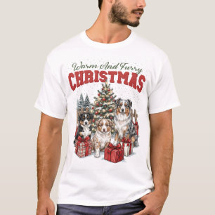 Christmas Australian Shepherd Family Holiday T-Shirt