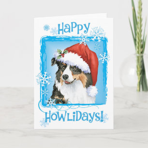 Christmas Australian Shepherd Holiday Card