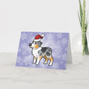 Christmas Australian Shepherd Holiday Card