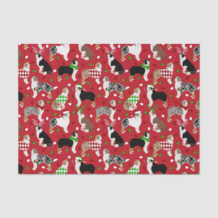 Christmas Australian Shepherd Tissue Paper