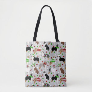 Christmas Australian Shepherd Tote Bag