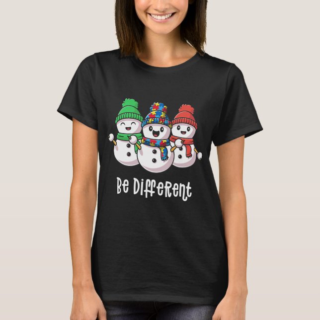 Christmas Autism Awareness Be T-Shirt (Front)
