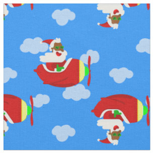 christmas aviator aeroplane pilot black santa clou fabric