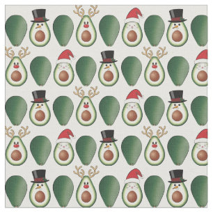Christmas Avocado Frosty, Rudolph, and Santa Fabric
