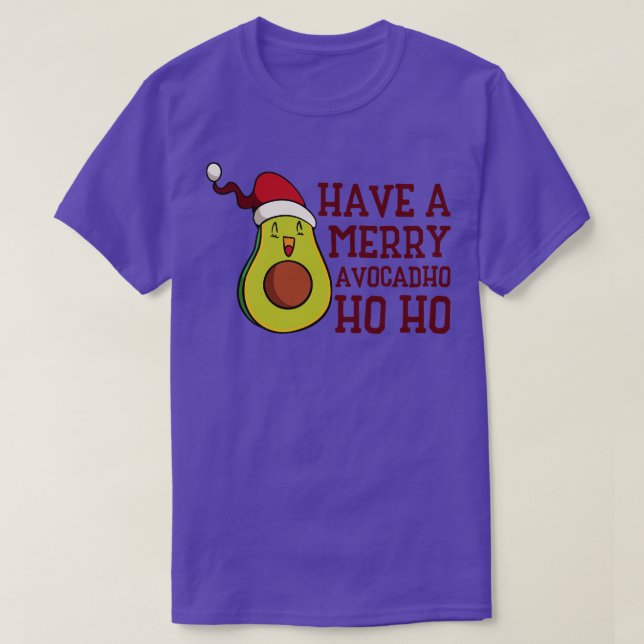 Christmas Avocado Keto Fruit Diet Holiday Keto Foo T-Shirt (Design Front)
