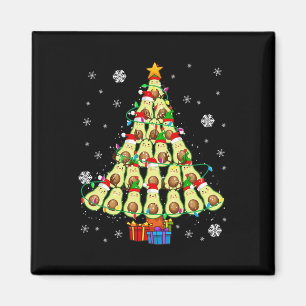 Christmas Avocado Lover Santa Elf Reindeer Avocado Magnet