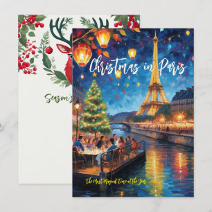 'Christmas Away in Paris' Greeting Card