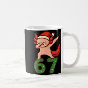 Christmas Axolotl Dabbing 67 Meme Six Seven Funny Coffee Mug