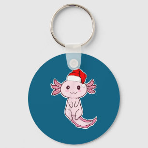 Christmas Axolotl Key Ring